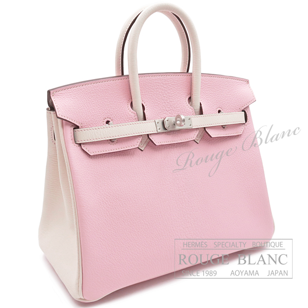 エルメス　バーキン25　スペシャルオーダー　ローズサクラ×ナタ　サクラステッチ　シェーヴル　マットシルバー金具　【新品】 HERMES Birkin25 Special Order Rose sakura×Nata Sakura Stitch Chevre Mat silver Buckle 【NEW】
