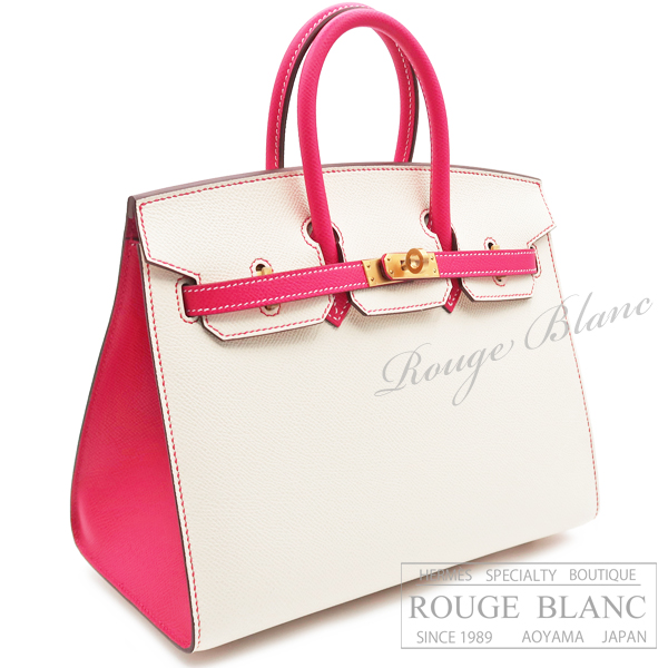 エルメス　バーキンセリエ25　スペシャルオーダー　ナタ×ローズエクストリーム　エプソン　マットゴールド金具　【新品】 HERMES Birkin Sellier25 Special Order Nata×Rose Extreme Epsom Mat Gold Buckle【NEW】