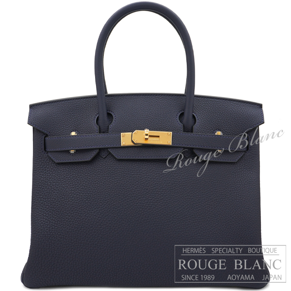 エルメス　バーキン30 　ブルーニュイ　トゴ　ゴールド金具 【新品】 HERMES Birkin30 Bleu Nuit Togo Gold Buckle【NEW】