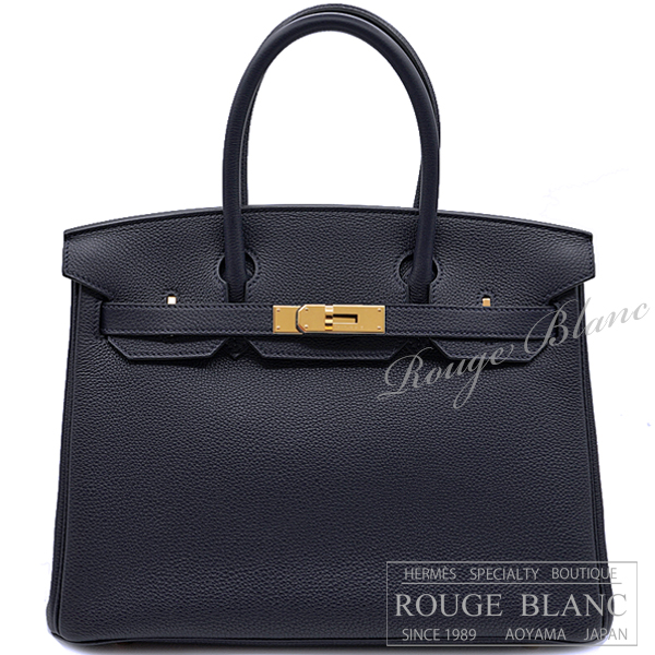エルメス　バーキン30　ブルーニュイ　トゴ　ゴールド金具 【新品同様】 HERMES Birkin30 Bleu nuit Togo Gold Buckle【USED】