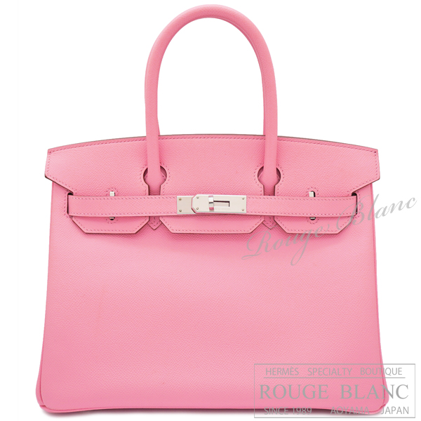 エルメス　バーキン30　ローズコンフェッティ　エプソン　シルバー金具 【中古】 HERMES Birkin30 Rose confetti  Epsom Silver Buckle【USED】