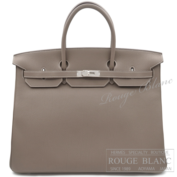 エルメス　バーキン40　エトゥープ　トゴ　シルバー金具　【新品】 HERMES Birkin40 Etoupe Togo Silver Buckle 【NEW】