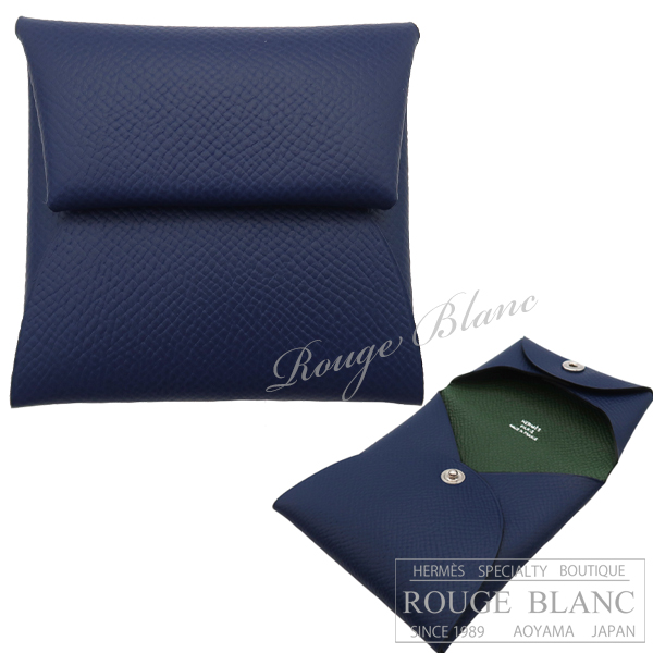 エルメス　バスティア　コインケース　バイカラー　ブルーサフィール×ヴェールアングレ　エプソン 【新品】 HERMES Bastia Coincase  Bi-color Bleu saphir×Vert anglais Epsom 【NEW】