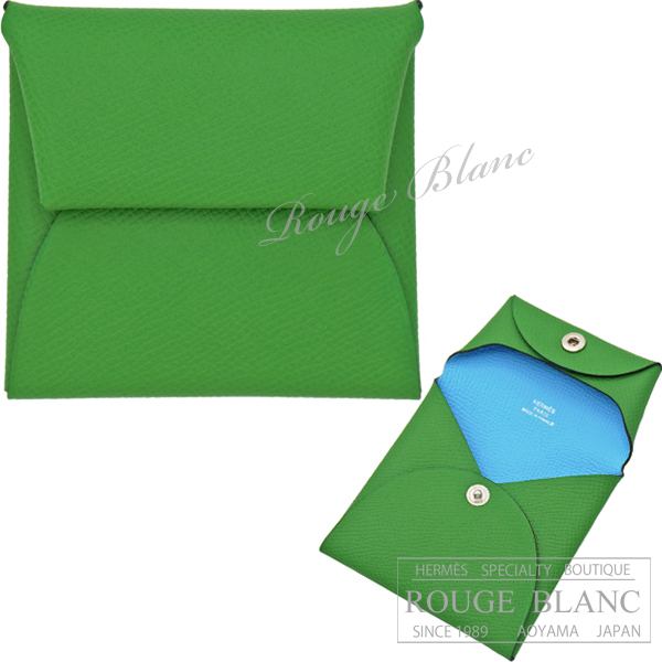 エルメス　バスティア　コインケース　ヴェルソ　ヴェールユッカ×セレスト　エプソン　【新品】 HERMES Bastia Coincase Verso Vert yucca×Celeste Epsom 【NEW】