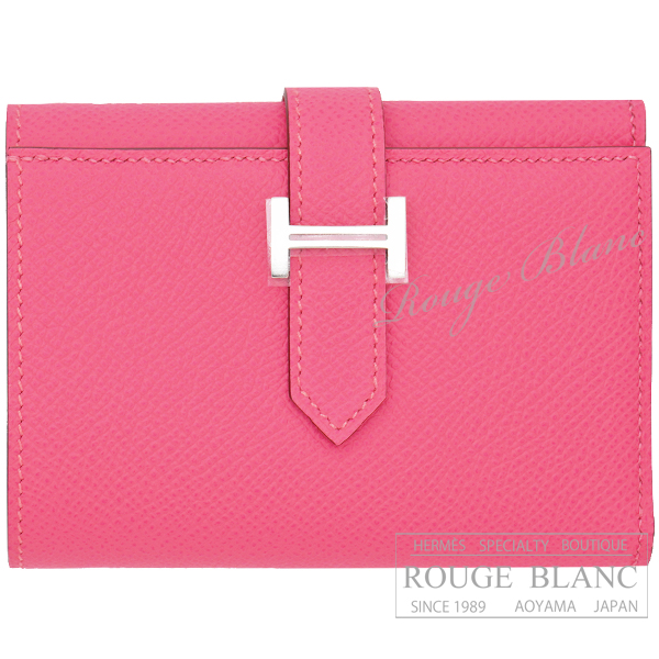 エルメス　ベアン　コンビネ　ローズアザレ　エプソン　シルバー金具 【新品】 HERMES Wallet Bearn Combine Rose azalee Epsom Silver Buckle 【NEW】