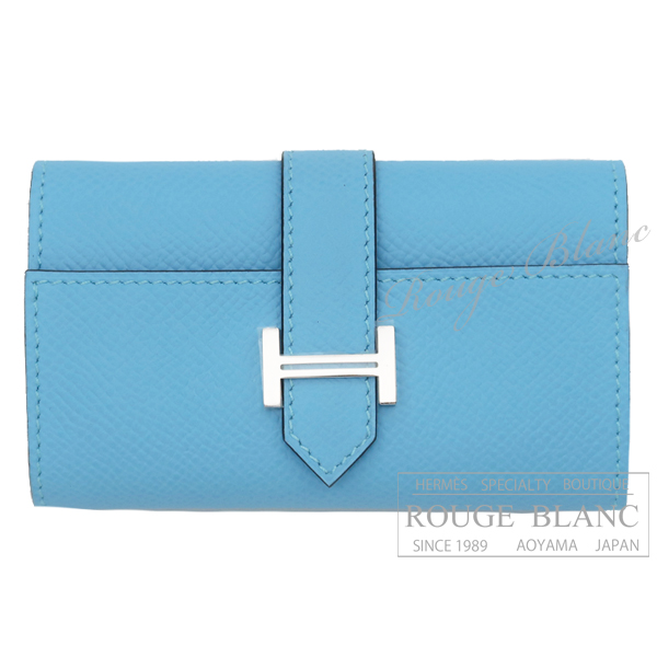 エルメス　ベアンキーケース　4連　セレスト　エプソン　シルバー金具 【新品】 HERMES Bearn Keycase4 Celeste Epsom Silver Buckle【NEW】