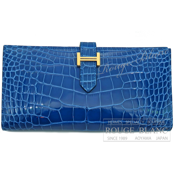エルメス ベアンスフレ ミコノス　クロコダイル　アリゲーター リセ　ゴールド金具【新品】 HERMES  Bearn with　Gusset 　Mykonos Crocodile　Alligator　Lisse【NEW】