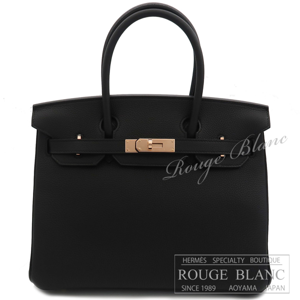 エルメス　バーキン30　黒　ブラック　トゴ　ローズゴールド金具　【新品】 　HERMES Birkin30 Black Togo Rose Gold Buckle　【NEW】