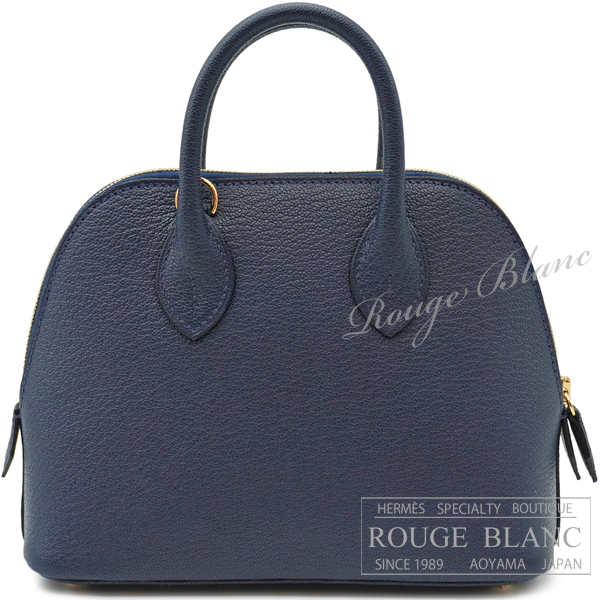 エルメス　ボリード1923　ミニ　ブルーネイビー　シェーヴル　ゴールド金具 【新品】 HERMES Bolide1923 Mini Bleu navy Chevre Gold Buckle 【NEW】