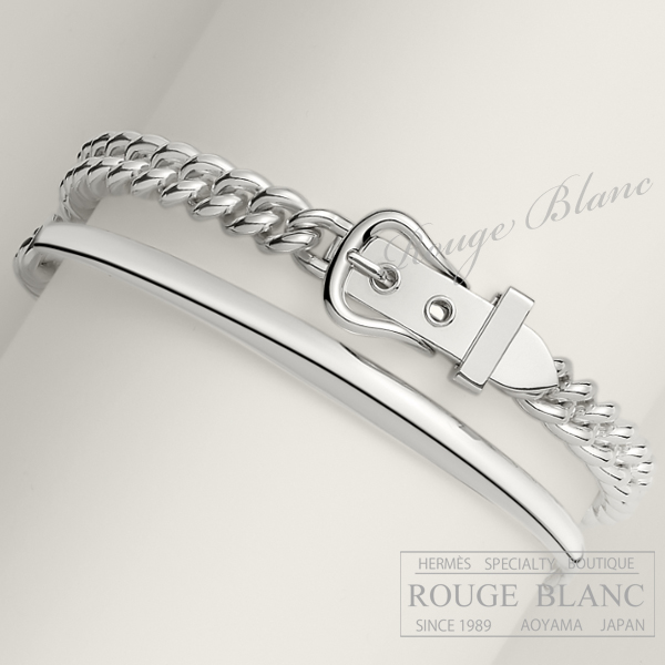 エルメス　ブレスレット ドゥブルトゥール　”ブックルセリエ・アンフレクシブル” PM　＃16　シルバー　【新品】 HERMES Bracelet Double tour "Boucle Sellier Inflexible" PM Silver 【NEW】