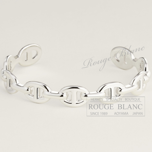 エルメス　ブレスレット　シェーヌダンクルアンシェネ　MM 　シルバー　ST　【新品】 HERMES Bracelet Chaine d'ancre Enchainee MM Silver ST 【NEW】
