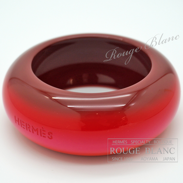 エルメス　ワイドバングル　ブレスレット　“フュージョン”　アマゾンポップ　ラッカーウッド　T2 【新品】 HERMES Bangle Bracelet Fusion Amazon pop Lacquer Wood 【NEW】