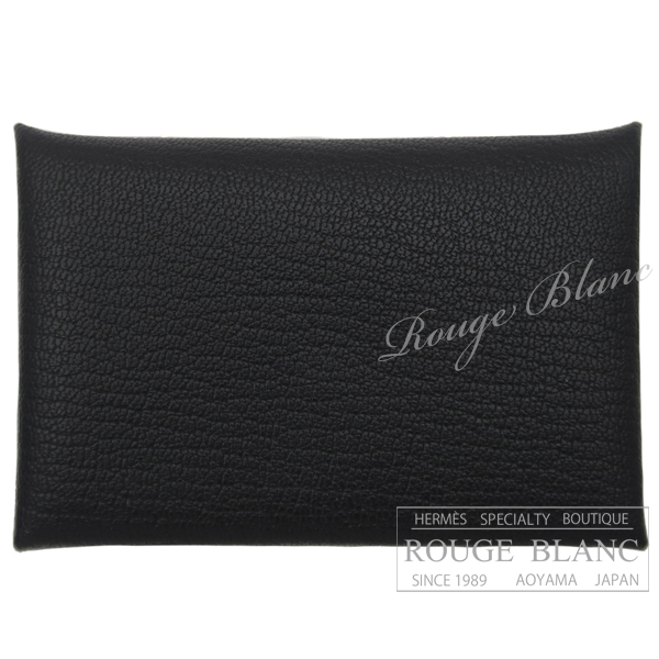 エルメス　カルヴィ　カードケース　名刺入れ　ブラック　黒　シェーヴル 【新品】 HERMES Calvi (Cardcase) Black Chevre【NEW】