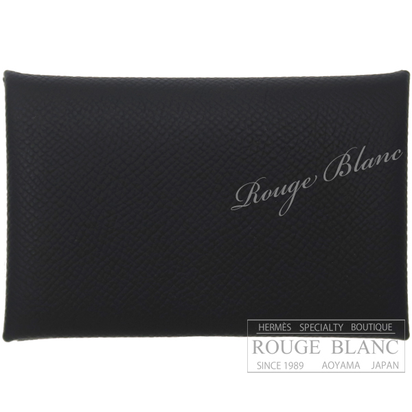 エルメス　カルヴィ　カードケース　名刺入れ　ブラック　黒　エプソン　【新品】　HERMES Calvi (Cardcase) Black Epsom 【NEW】