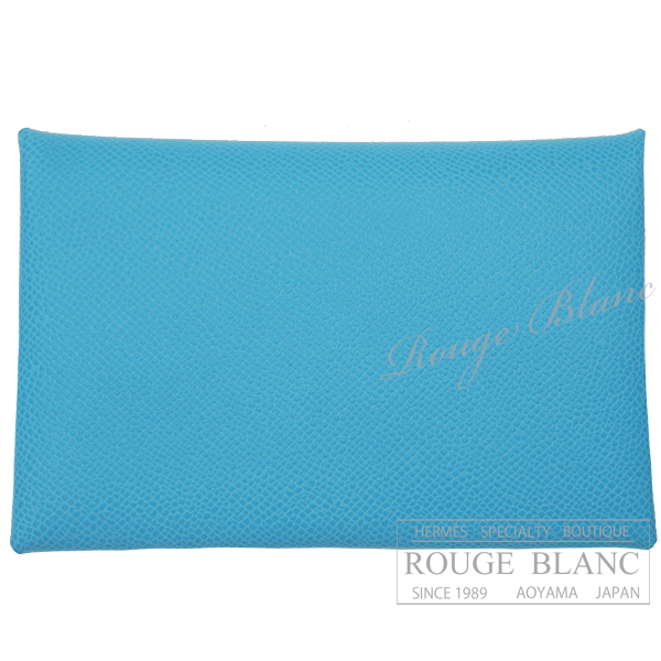 エルメス　カルヴィ　カードケース　名刺入　ブルードノール　ヴォーマダム 【新品】HERMES Calvi (Cardcase) Blue du nord Veau madame 【NEW】