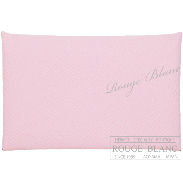 エルメス　カルヴィ　カードケース　名刺入れ　ローズダーリン　エプソン 【新品】 HERMES Calvi (Cardcase) Rose darling Epsom 【NEW】