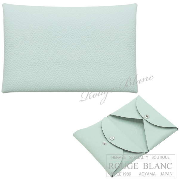 エルメス　カルヴィ　デュオ　カードケース　名刺入れ　コインケース　ペパーミント　エプソン【新品】HERMES Calvi duo (Cardcase/Coin case)  Pepper mint Epsom【NEW】