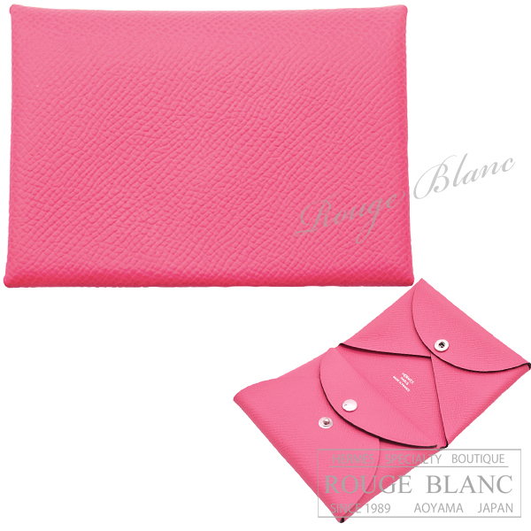 エルメス　カルヴィ　デュオ　カードケース　名刺入れ　コインケース　ローズアザレ　エプソン【新品】HERMES Calvi duo (Cardcase/Coin case)  Rose azalee Epsom【NEW】