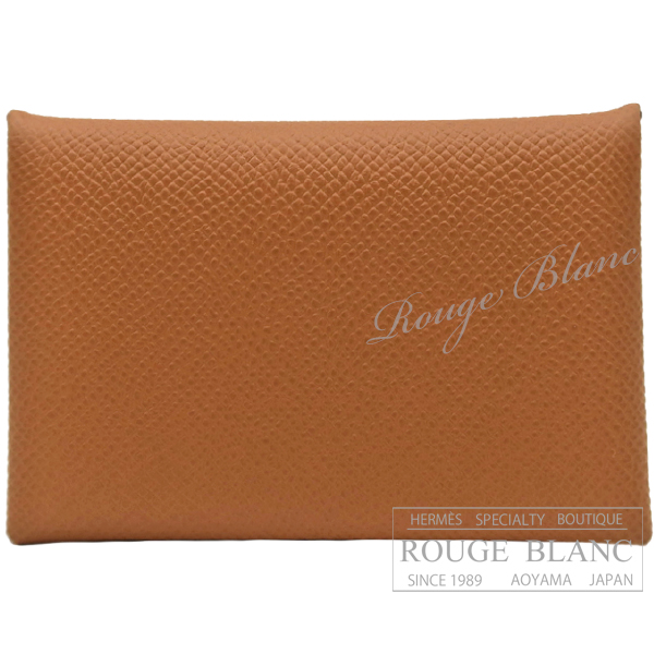 エルメス　カルヴィ　カードケース　名刺入れ　ゴールド　エプソン 【新品】 HERMES Calvi Cardcase Gold Epsom 【NEW】