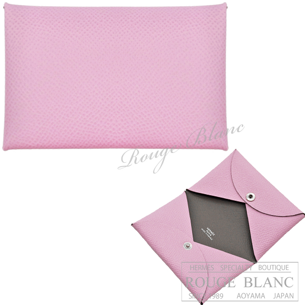 エルメス　カルヴィ　ヴェルソ　カードケース　名刺入れ　モーヴシルベストル×エタン　エプソン【新品】HERMES Calvi Verso Cardcase Mauve sylvestre×Etain Epsom【NEW】