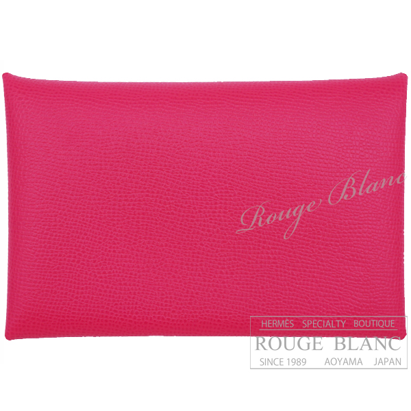 エルメス　カルヴィ　カードケース　名刺入　ローズエクストリーム　ヴォーマダム 【新品】HERMES Calvi (Cardcase) Rose Extreme Veau madame【NEW】