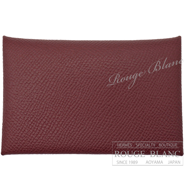 エルメス　カルヴィ　カードケース　名刺入れ　ルージュH　エプソン【新品】 HERMES Calvi Cardcase Rouge H Epsom【NEW】