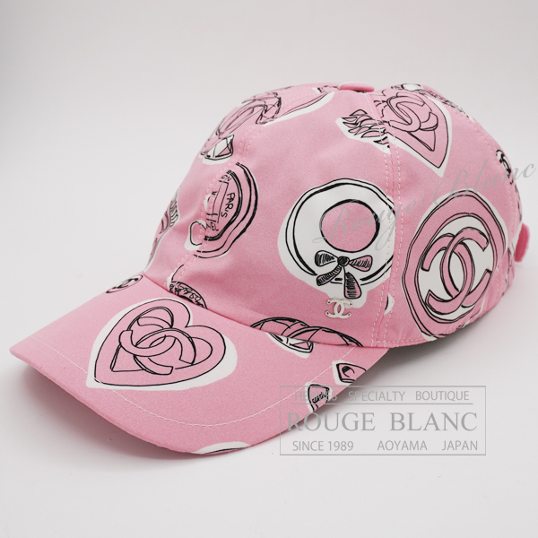 CHANEL シャネル キャップ ココマーク クローバー 花柄 ピンク シャネル 23SS キャップ 帽子 ピンク ココマーク フリーサイズ