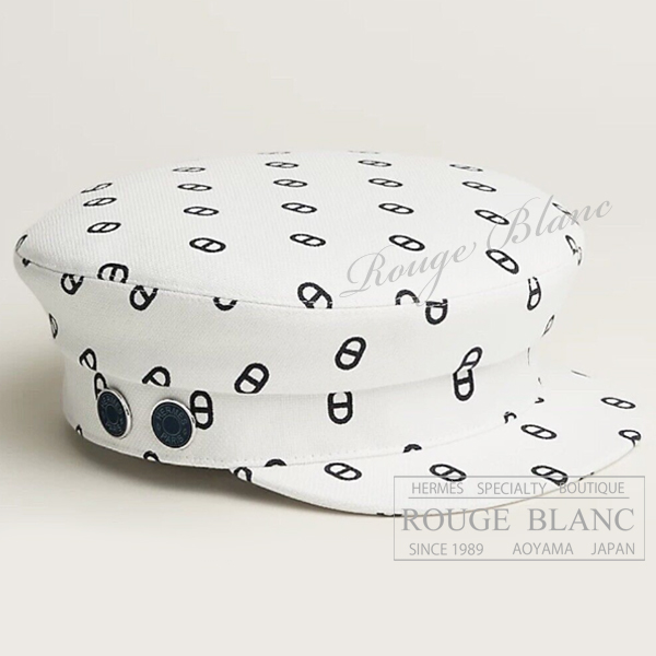 エルメス　キャスケット 《ヴォーバン》　帽子　ブラン・カッセ　#57　タグ付　【新品】HERMES Casquette Vauban Blanc casse 【NEW】