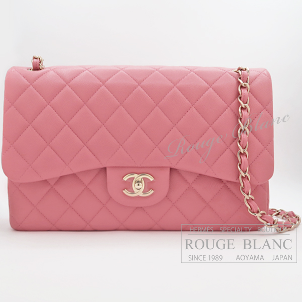 シャネル　マトラッセ　30　チェーンバッグ　ローズピンク　キャビアスキン　シャンパンゴールド金具　【新品】　CHANEL Matelasse 30 Rose pink Caviar Chain shoulder bag 【NEW】