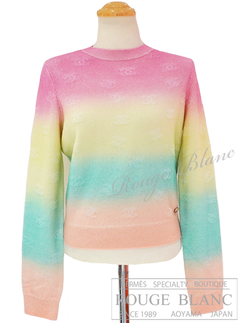 シャネル　2024　カシミア×シルク　ニット　マルチカラー　＃34　タグ付　P76514【新品】 CHANEL Cashmere ×Silk  Knit【NEW】