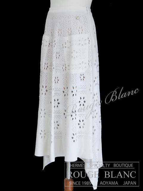 シャネル ニットスカート エクリュ #36 21C 【新品同様】 CHANEL Knit  