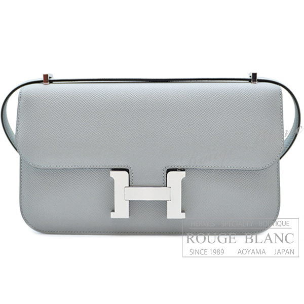 エルメス　コンスタンスエラン　ミラー/ミロワール　ブルーグラシエ　エプソン　シルバー金具　ショルダーバッグ 【新品】HERMES Constance Elan Miroir Bleu glacier Epsom Silver Buckle 【NEW】
