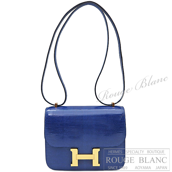 エルメス　コンスタンスミニ　ブルーサフィール/ブルーサファイア　リザード　ゴールド金具　ショルダーバッグ　【新品】　HERMES Constance mini Bleu saphir Lizard Gold Buckle【NEW】