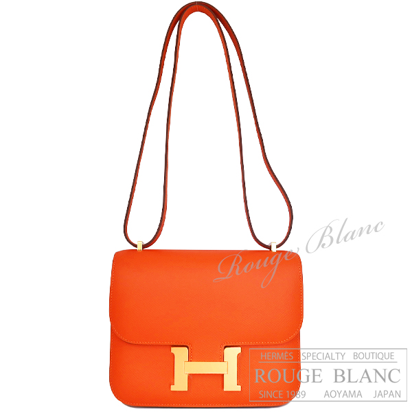 エルメス　ミニコンスタンス　フー(オレンジ)　エプソン　ゴールド金具　ショルダーバッグ　【新品】　HERMES Mini constance Feu (Orange)  Epsom Gold Buckle 【NEW】