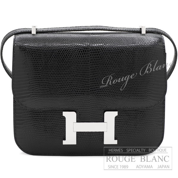 エルメス　コンスタンスミニ　ブラック　黒　リザード　シルバー金具　ショルダーバッグ　【新品】　HERMES Constance mini Black Lizard Silver Buckle 【NEW】