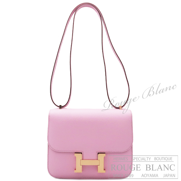 エルメス　コンスタンスミニ　モーヴシルベストル　エプソン　ローズゴールド金具　ショルダーバッグ 【新品】HERMES Constance mini Mauve sylvestre Epsom Rose gold Buckle【NEW】