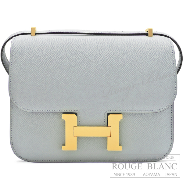 エルメス　コンスタンスミニ　ミラー/ミロワール　ブルーグラシエ　エプソン　ゴールド金具　ショルダーバッグ 【新品】HERMES Constance mini Miroir Bleu glacier Epsom Gold Buckle 【NEW】