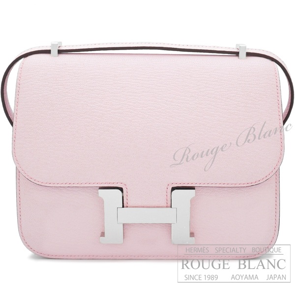 エルメス　コンスタンスミニ　ミラー/ミロワール　ローズダーリン　シェーヴル　シルバー金具　ショルダーバッグ 【新品】 HERMES Constance mini Miroir Rose darling Chevre Silver Buckle【NEW】