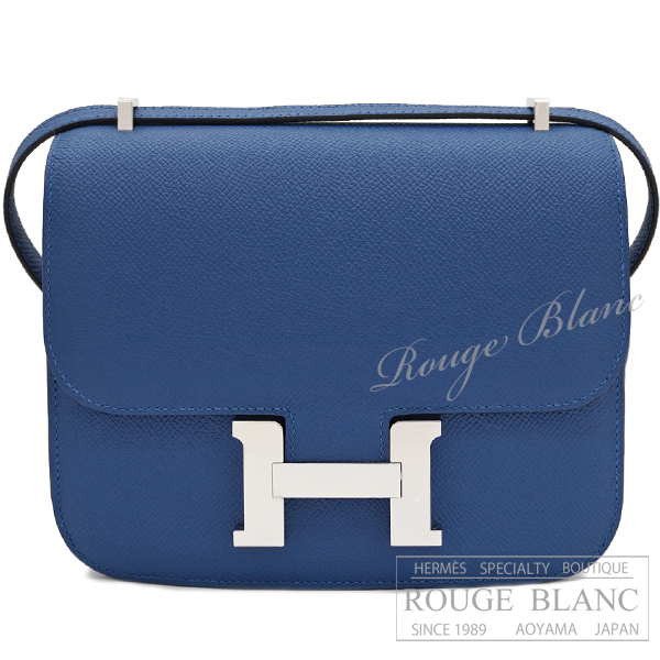 エルメス　コンスタンスミニ　ミラー/ミロワール　ブルータイ　エプソン　シルバー金具　ショルダーバッグ 【新品】HERMES Constance mini Miroir Bleu tie Epsom Silver Buckle 【NEW】