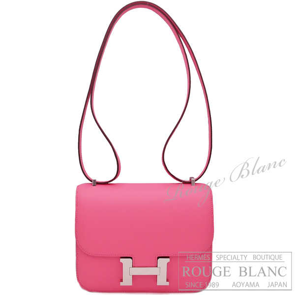 エルメス　コンスタンスミニ　ローズアザレ　エプソン　シルバー金具　ショルダーバッグ　【新品】　HERMES Constance mini Rose  azalee Epsom Silver Buckle 【NEW】