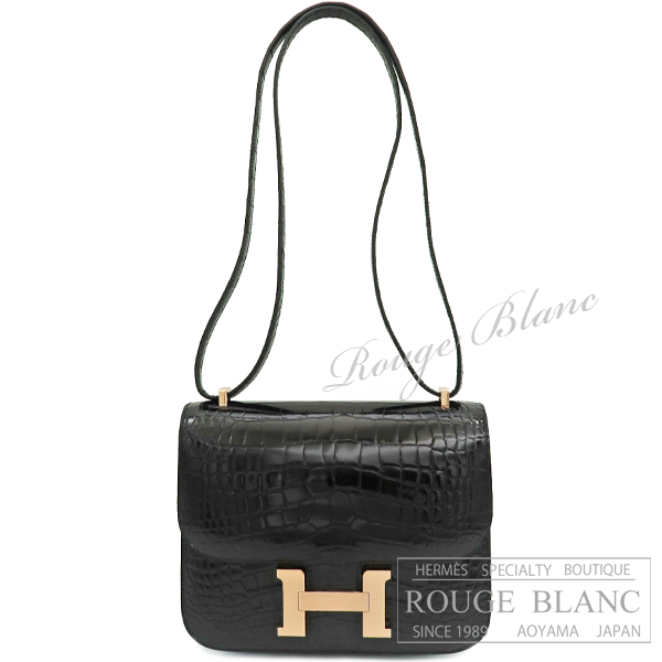 エルメス コンスタンスミニ 黒 ブラック クロコダイル アリゲーター  