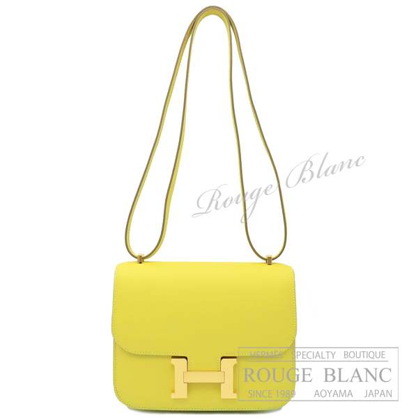 エルメス　コンスタンスミニ　ライム　エプソン　ゴールド金具　ショルダーバッグ　【新品】　HERMES Constance mini Lime  Epsom Gold Buckle 【NEW】