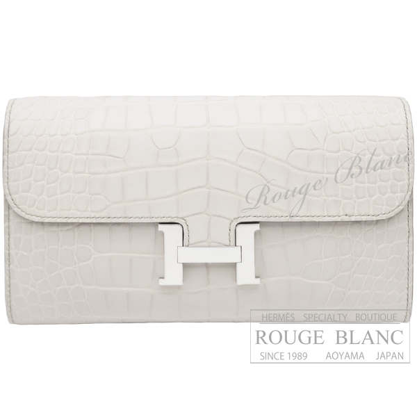 エルメス　コンスタンスロング　トゥーゴー　ベトン　クロコダイル　アリゲーターマット　シルバー金具  【新品】HERMES Constance long To Go Beton Crocodile Alligator Mat Silver Buckle 【NEW】