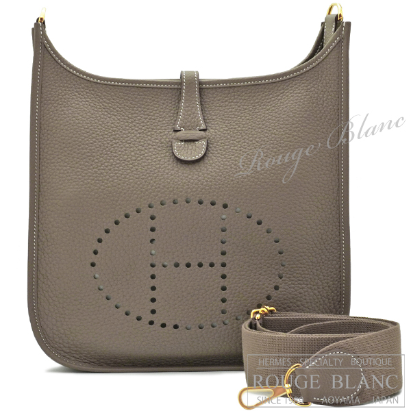 エルメス　エヴリン3　PM/29　エトゥープ　トリヨンクレマンス　ゴールド金具　【新品】 Hermes Evelyne3 PM/29 Etoupe Taurillon Clemence Gold Buckle 【NEW】