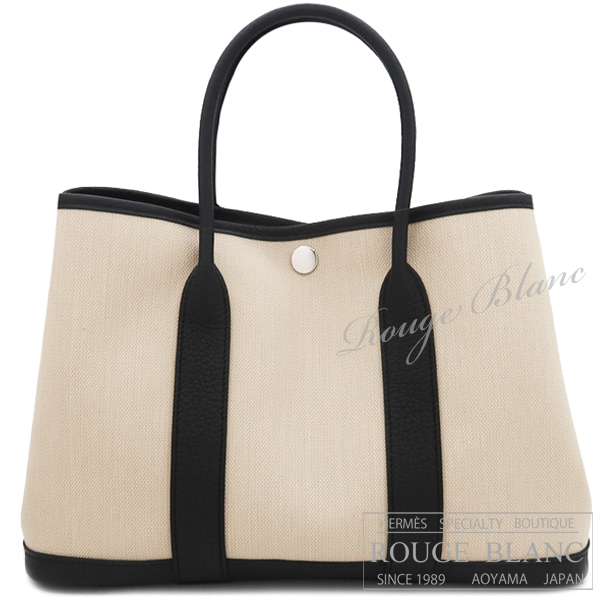 エルメス ガーデンパーティTPM/30 ベトン×ブラック トワルミリタリー  