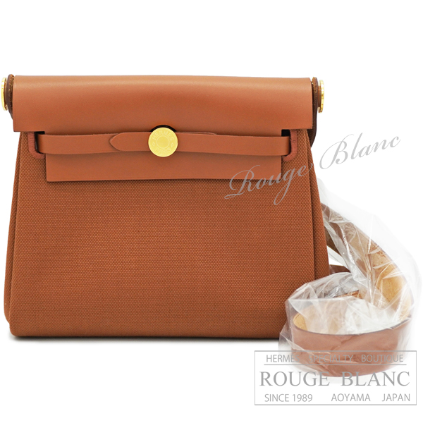 エルメス　エールバッグ・ジップ 20　ルトゥルネ　フォーヴ　トワルミリタリー×ヴァッシュハンター　ゴールド金具　【新品】HERMES Herbag Zip 20 Fauve Toile Military×Vache Hunter Gold Buckle 【NEW】