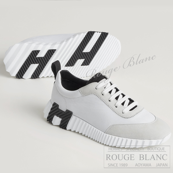 エルメス　スニーカー　”バウンシング” 　ホワイト×ブラック　#37 1/2 【新品】 HERMES  Sneaker "Bouncing" White×Black【NEW】