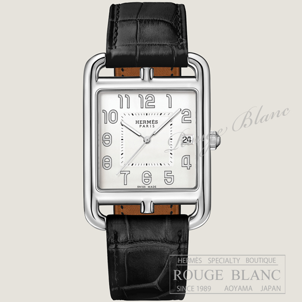 エルメス　ケープコッド TGM 41mm　腕時計　ブラック　アリゲーターマット　ステンレススティール　メンズ 【新品】 HERMES Men's watch Cape cod TGM Black Alligator Mat 【NEW】