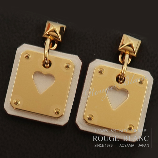 エルメス ピアス ”アス・ドゥ・クール”PM ゴールドプレーテッド×スイフト 【新品】 HERMES Pierced_Earrings 【NEW】