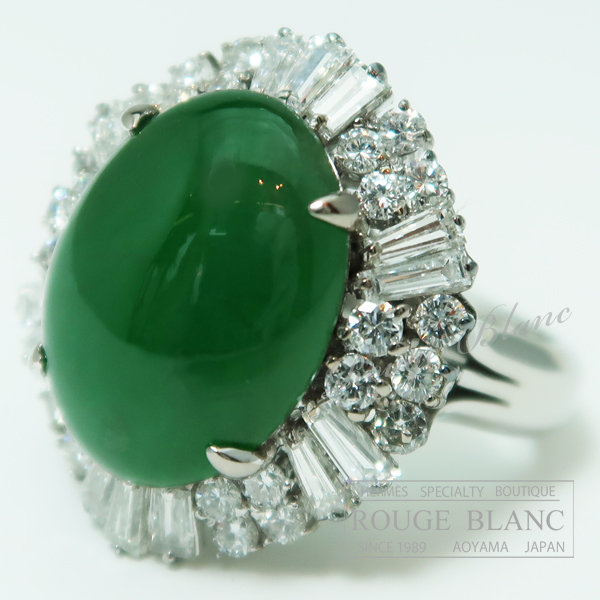 リング 指輪 翡翠カボション ヒスイ ダイヤモンド pt900 【新品  